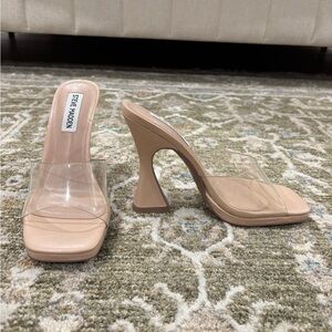 Steve Madden Nude Clear Strap Heels